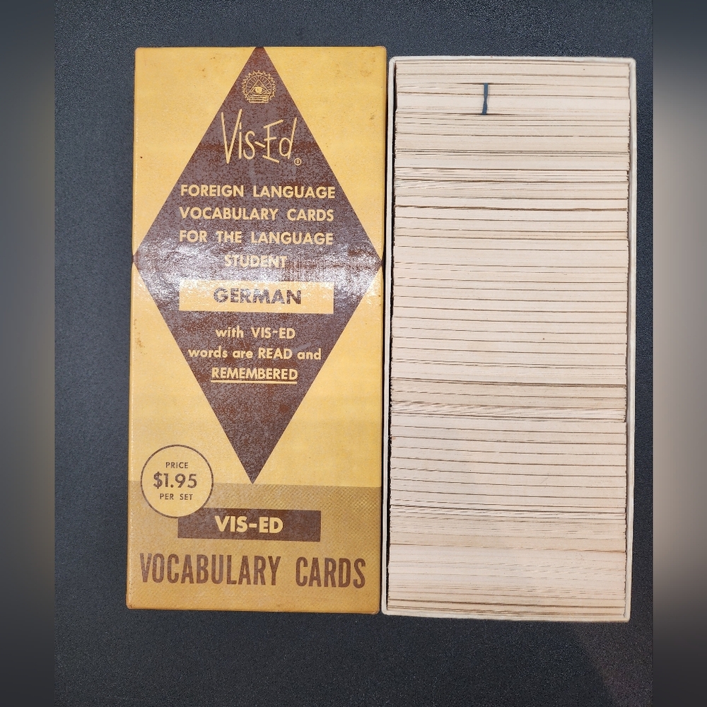 1950s German Language Self-Teacher Book and Vocabulary Cards - Picture 8 of 10